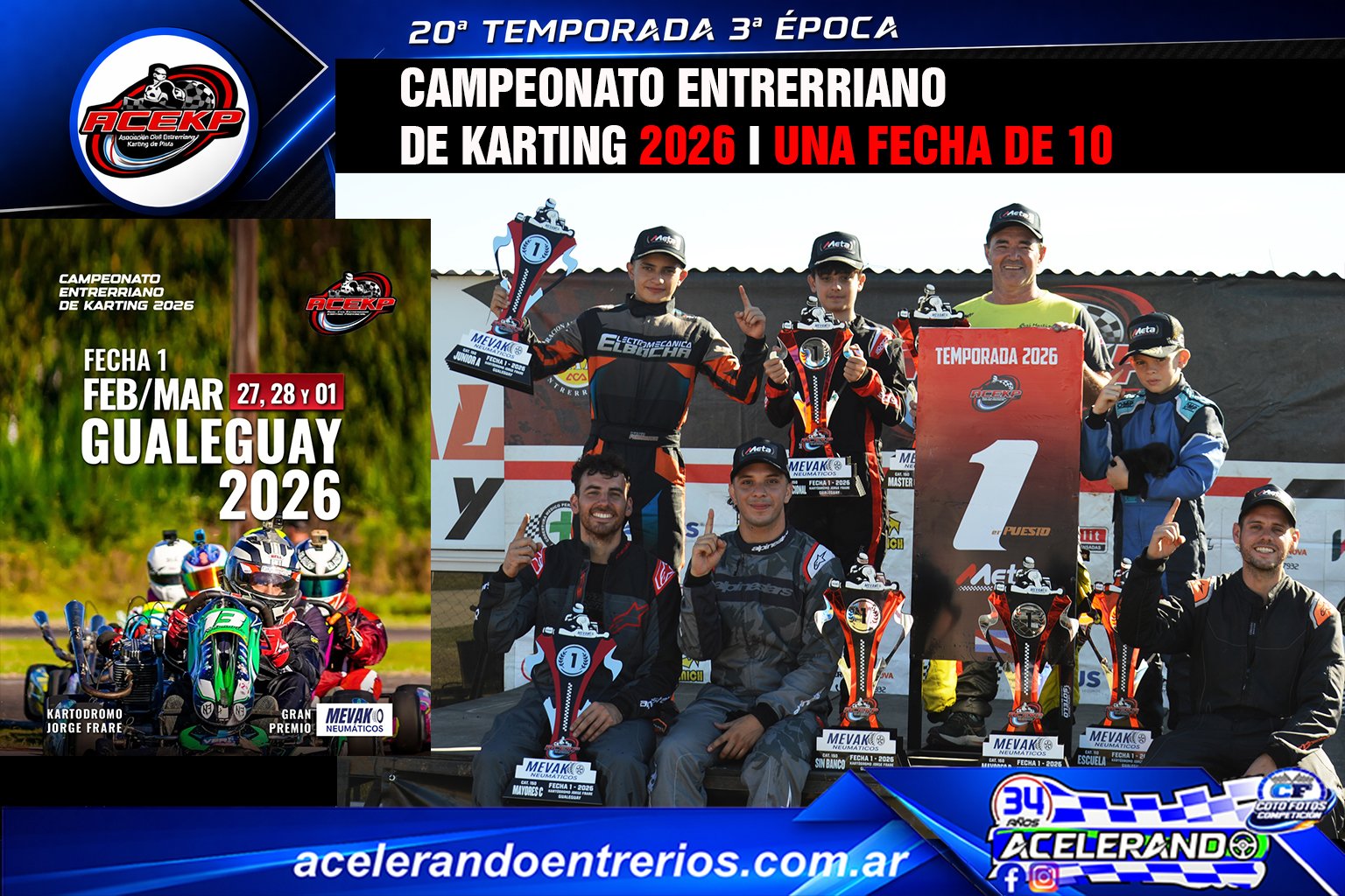 Campeonatos Kart Entrerriano I Una fecha de 10 y la próxima