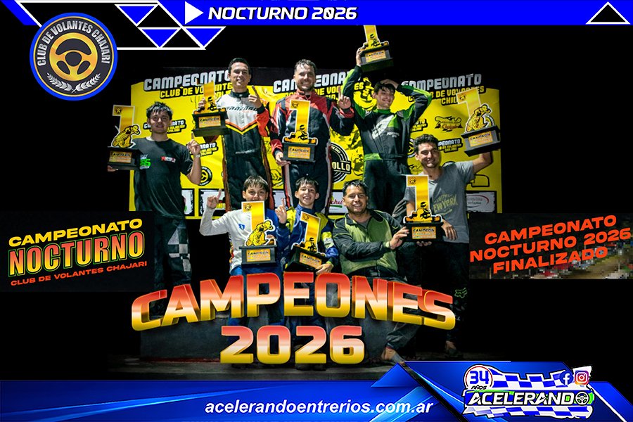 Campeonatos finales Nocturno kart y motos Chajarí