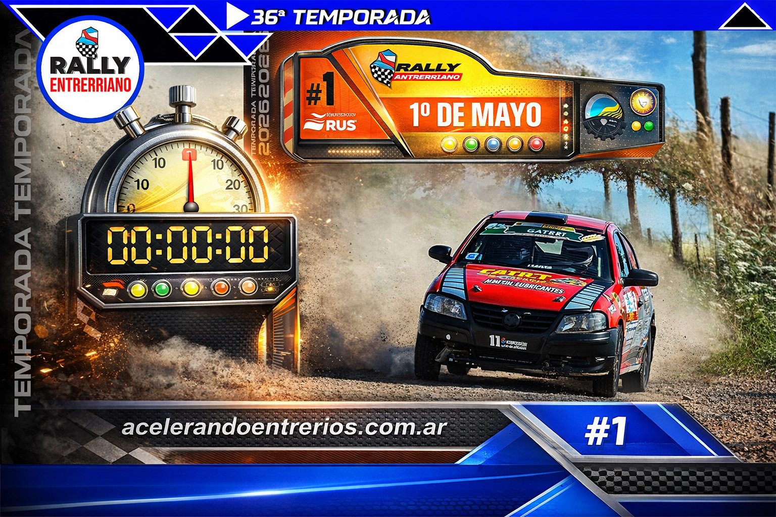 ¡Arranca la guerra del cronómetro!: Primero de Mayo enciende el Rally Entrerriano