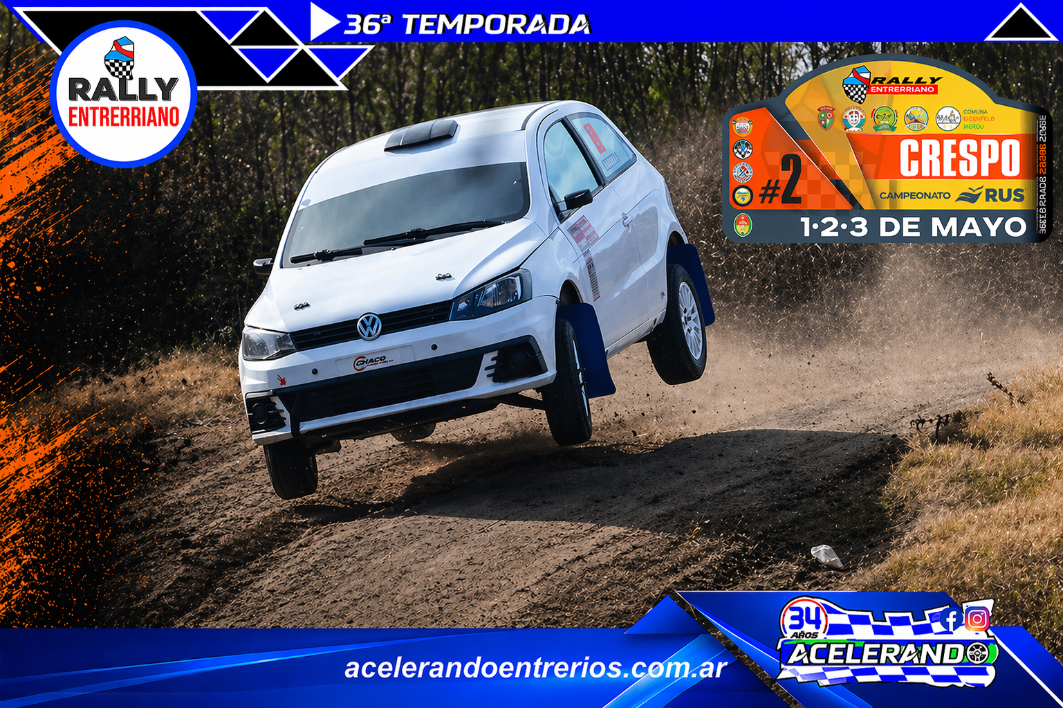 Crespo aprieta el cronómetro y el Rally suma una parada inédita