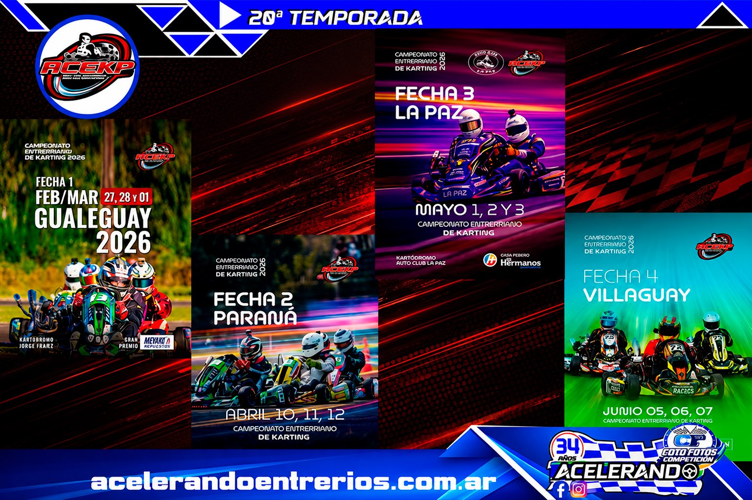 Campeonatos Kart Entrerriano I 4 fechas de 10 y la próxima