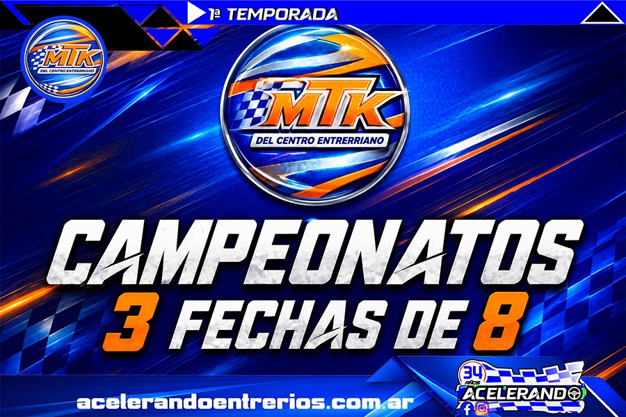 Campeonatos MTK del Centro Entrerriano I 3 fechas de 8 y la próxima