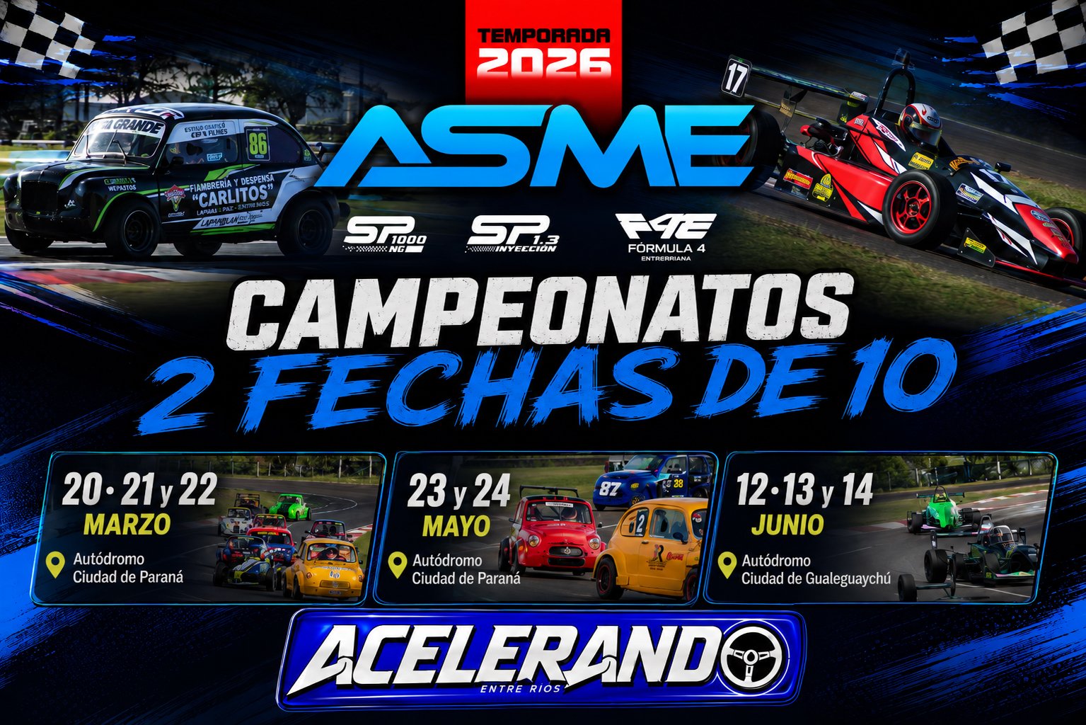 Campeonatos SP 1000 I Fórmula 4 Entrerriana y la próxima
