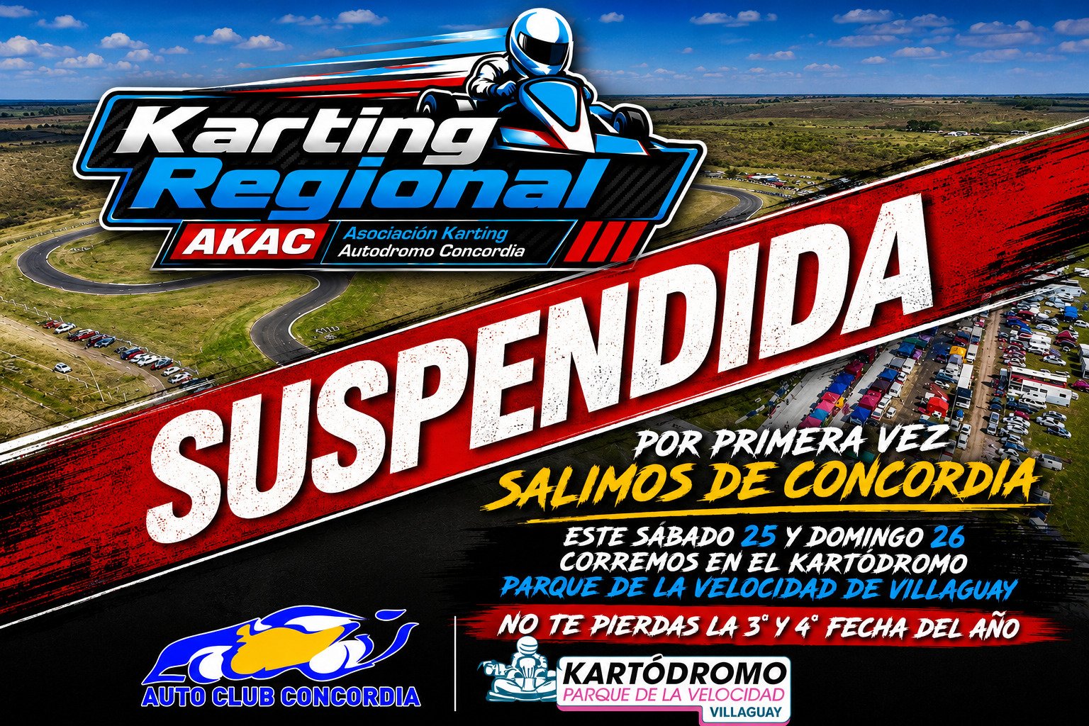 La baja convocatoria deja a Villaguay sin la fecha del Kart Regional Concordia